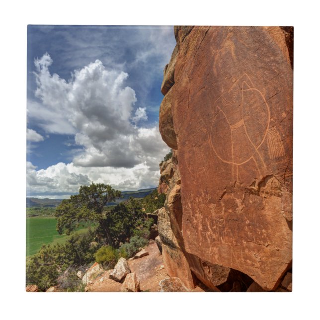 Mcconkie Ranch Petroglyph - Utah Tile (Front)