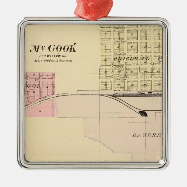 McCook, Nebraska Metal Ornament (Front)