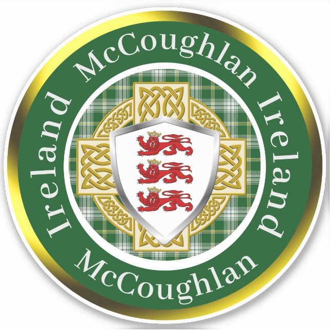 McCoughlan Shield & Celtic Cross Personalized (Front)