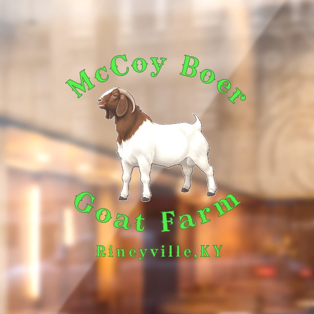 McCoy Boer Goat Farm Window Cling (Sheet 2)