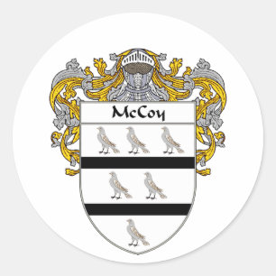 McCoy Coat of Arms (Mantled) Classic Round Sticker