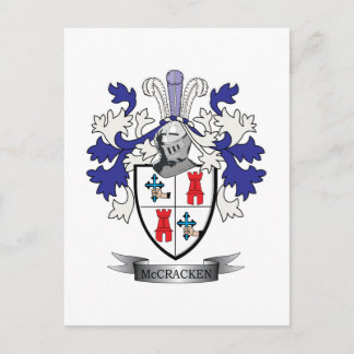 McCracken Family Crest Coat of Arms Postcard