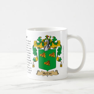 McCue, the Origin, the Meaning and the Crest Coffee Mug