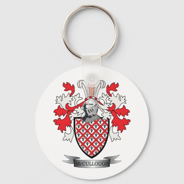 McCulloch Family Crest Coat of Arms Keychain (Front)