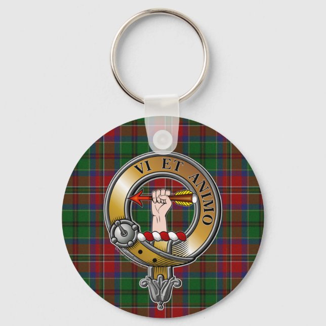 McCulloch Tartan & Badge Keychain (Front)