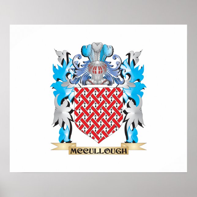 Mccullough Coat of Arms - Family Crest Poster (Front)