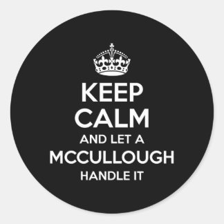 Mccullough Funny Surname Family Tree Birthday Classic Round Sticker