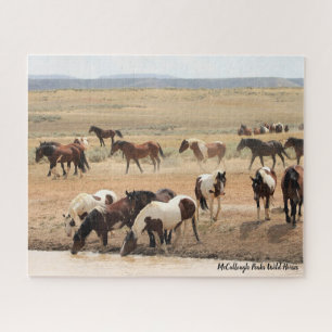 McCullough Peaks Wild Horses Jigsaw Puzzle