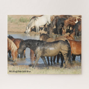 McCullough Peaks Wild Horses Jigsaw Puzzle