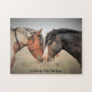 McCullough Peaks Wild Horses Jigsaw Puzzle