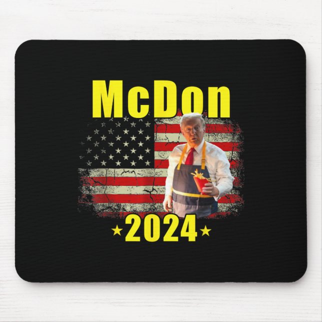 Mcdon 2024 Funny Donald Trump French Fry Cooking F Mouse Pad (Front)