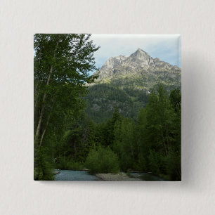 McDonald Creek at Glacier National Park 2 Inch Square Button