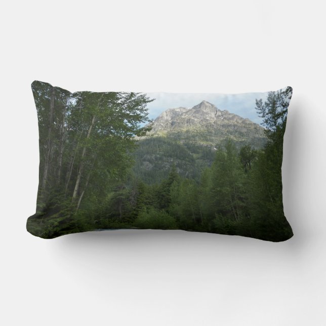 McDonald Creek at Glacier National Park Lumbar Pillow (Front)