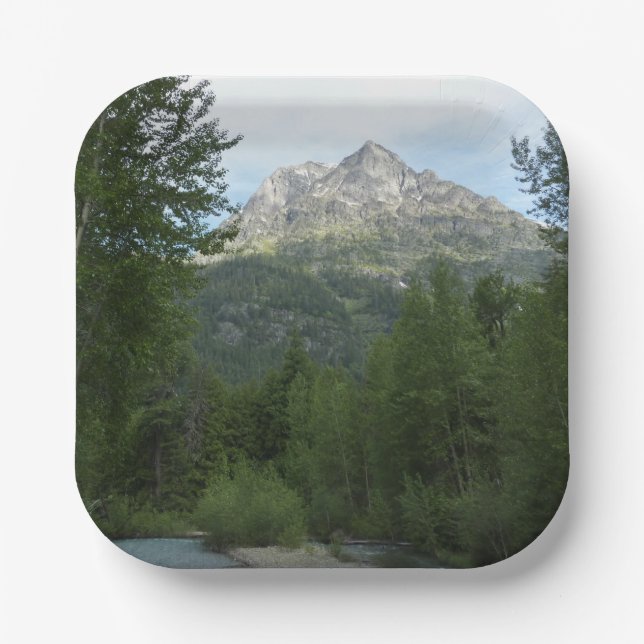McDonald Creek at Glacier National Park Paper Plate (Front)