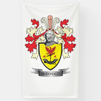 McDonald Family Crest Coat of Arms Banner