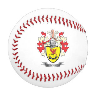 McDonald Family Crest Coat of Arms Baseball