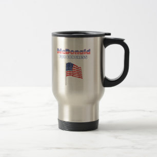 McDonald for Congress Patriotic American Flag Travel Mug