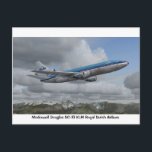 McDonnell Douglas DC-10 of KLM Royal Dutch Airline Postcard<br><div class="desc">One of a collection of Commercial aircraft products,  celebrating passenger carrying from the past to the present</div>