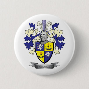 McDougall Family Crest Coat of Arms 2 Inch Round Button