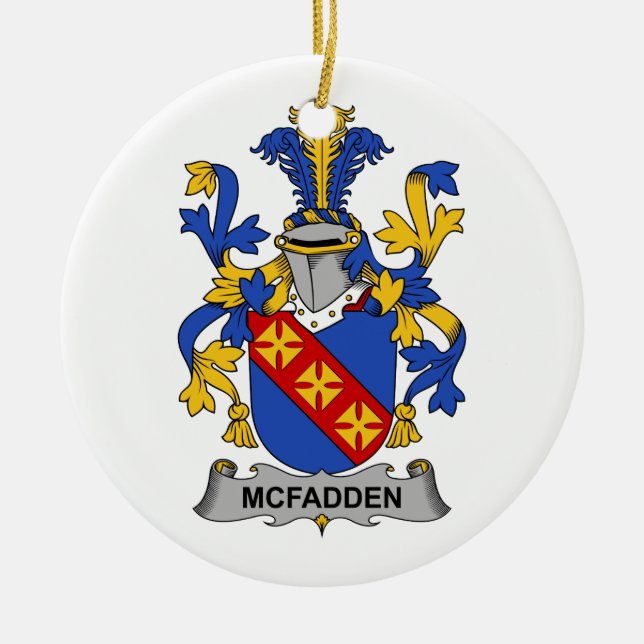 McFadden Family Crest Ceramic Ornament (Front)