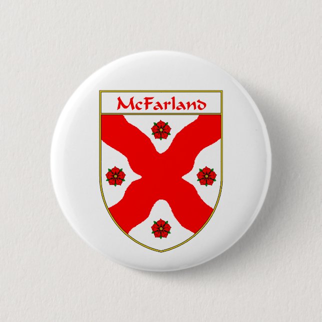 McFarland Coat of Arms/Family Crest 2 Inch Round Button (Front)