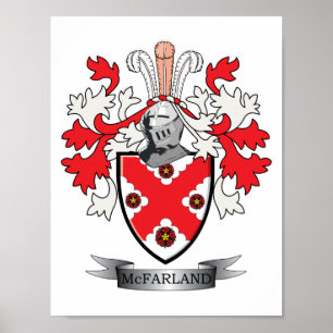 McFarland Family Crest Coat of Arms Poster