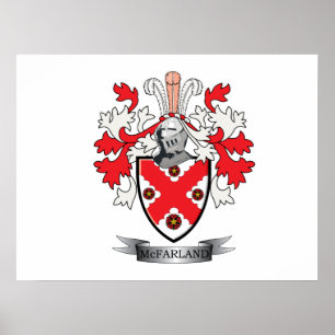 McFarland Family Crest Coat of Arms Poster