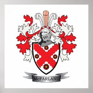 McFarland Family Crest Coat of Arms Poster