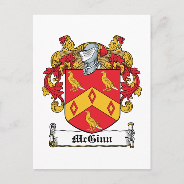 McGinn Family Crest Postcard (Front)