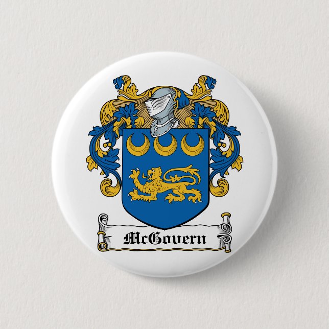 McGovern Family Crest 2 Inch Round Button (Front)