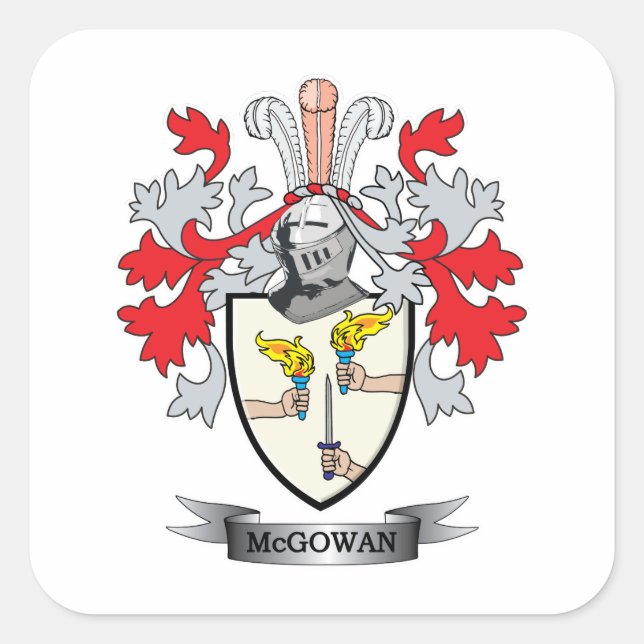 McGowan Coat of Arms Square Sticker (Front)