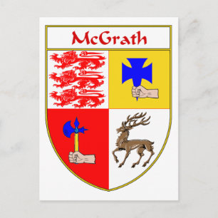 McGrath Coat of Arms/Family Crest Postcard