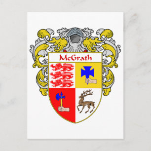 McGrath Coat of Arms (Mantled) Postcard