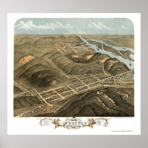McGregor, IA Panoramic Map - 1869 Poster