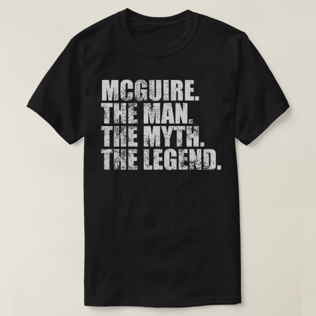 McguireMcguire Family name Mcguire last Name Mcgui T-Shirt (Design Front)