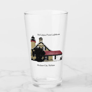 McGulpin Point Lighthouse 4 colour glass