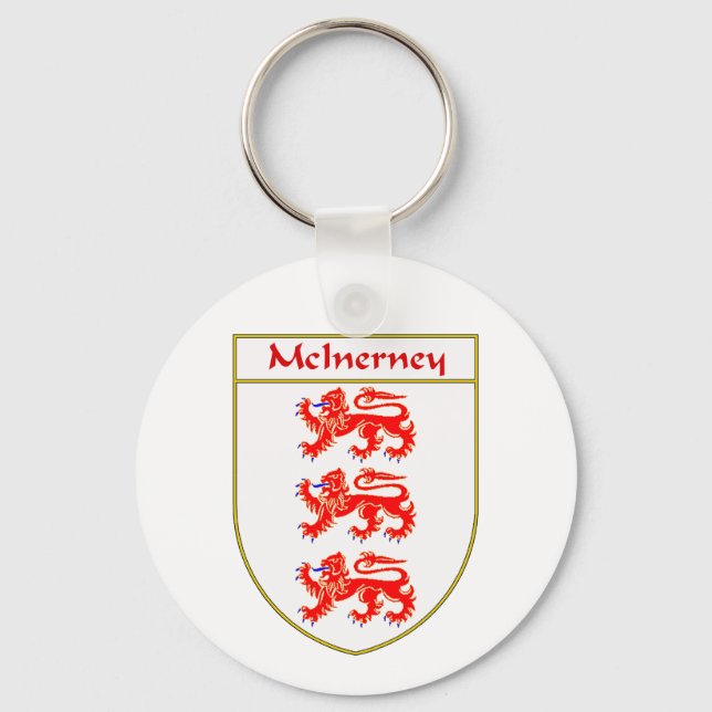 McInerney Coat of Arms/Family Crest Keychain (Front)