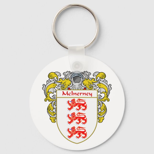 McInerney Coat of Arms (Mantled) Keychain (Front)