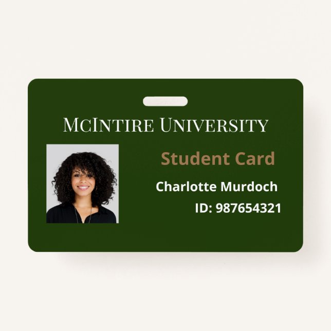 McIntire University Student ID Badge (Front)