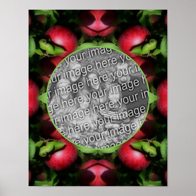 McIntosh Apples Nature Frame Create Your Own Photo Poster (Front)
