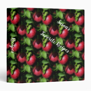 McIntosh Apples On The Tree Pattern Recipe Binder