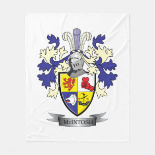McIntosh Family Crest Coat of Arms Fleece Blanket