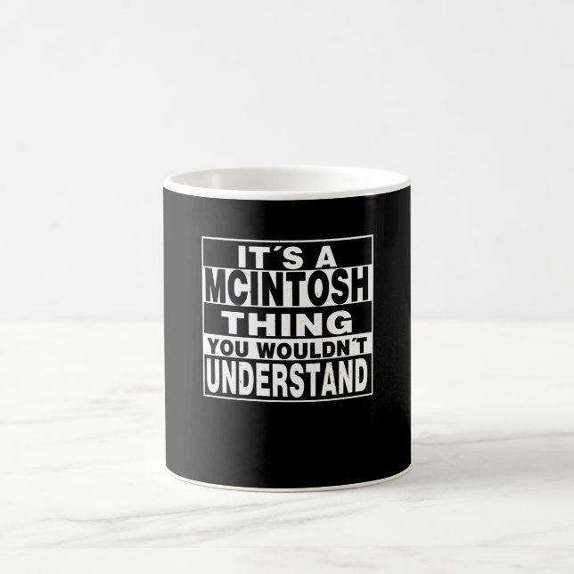 MCINTOSH Surname Personalized Gift Coffee Mug (Center)