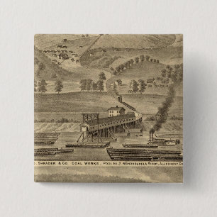 McKeesport Allegheny County, Pennsylvania 2 Inch Square Button