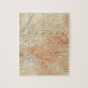 McKenzie and Moose Ponds, McKenzie Mountain Detail Jigsaw Puzzle