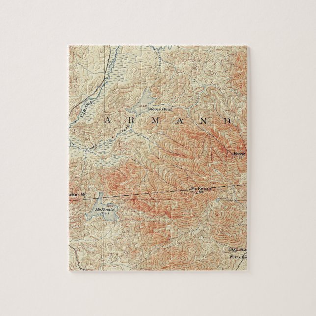 McKenzie and Moose Ponds, McKenzie Mountain Detail Jigsaw Puzzle (Vertical)