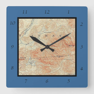 McKenzie and Moose Ponds, McKenzie Mountain Detail Square Wall Clock
