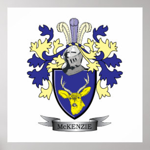 McKenzie Family Crest Coat of Arms Poster