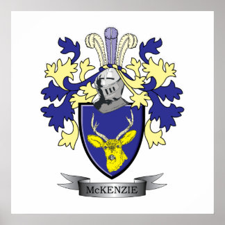 McKenzie Family Crest Coat of Arms Poster