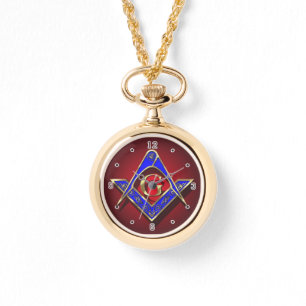 McKim Square Compasses Blue & Gold Watch